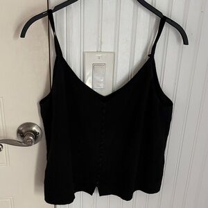 Madewell button black top, size 10